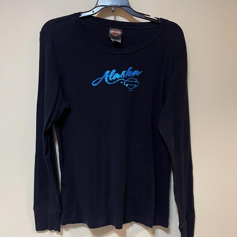 Harley Davidson Women’s Long Sleeve Alaska Shirt Black XL